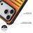 YOUNGKIT For iPhone 17 Pro Max Case Suitcase Style TPU + Aluminium Alloy Laser Gradient Phone Cover - Orange  /  Green  /  Blue - 6