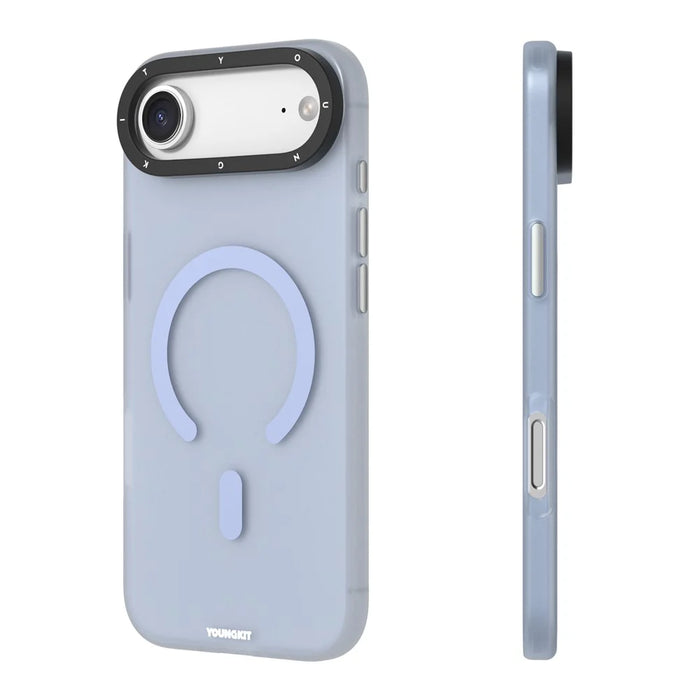 YOUNGKIT For iPhone Air Matte Case Compatible with MagSafe PET TPU Phone Cover - Baby Blue - 3