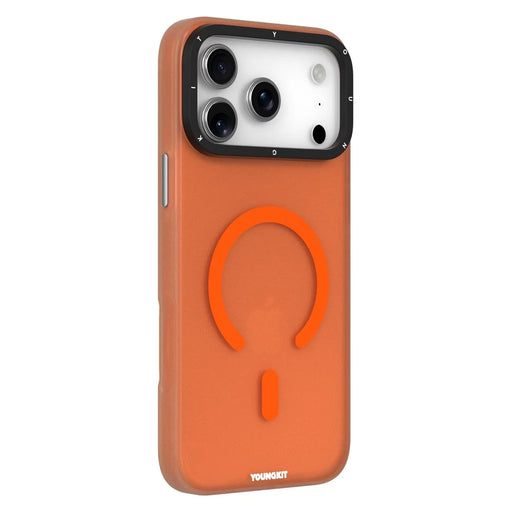 YOUNGKIT For iPhone 17 Pro Matte Case Compatible with MagSafe PET TPU Phone Cover - Orange - 1
