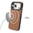 YOUNGKIT For iPhone 17 Pro Case Compatible with MagSafe PU Leather + PC Phone Cover - Bronze - 5