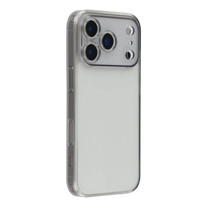 X-LEVEL For iPhone 17 Pro Case Precise Cutout Matte Tempered Glass + TPU Phone Cover - Transparent Black - 1