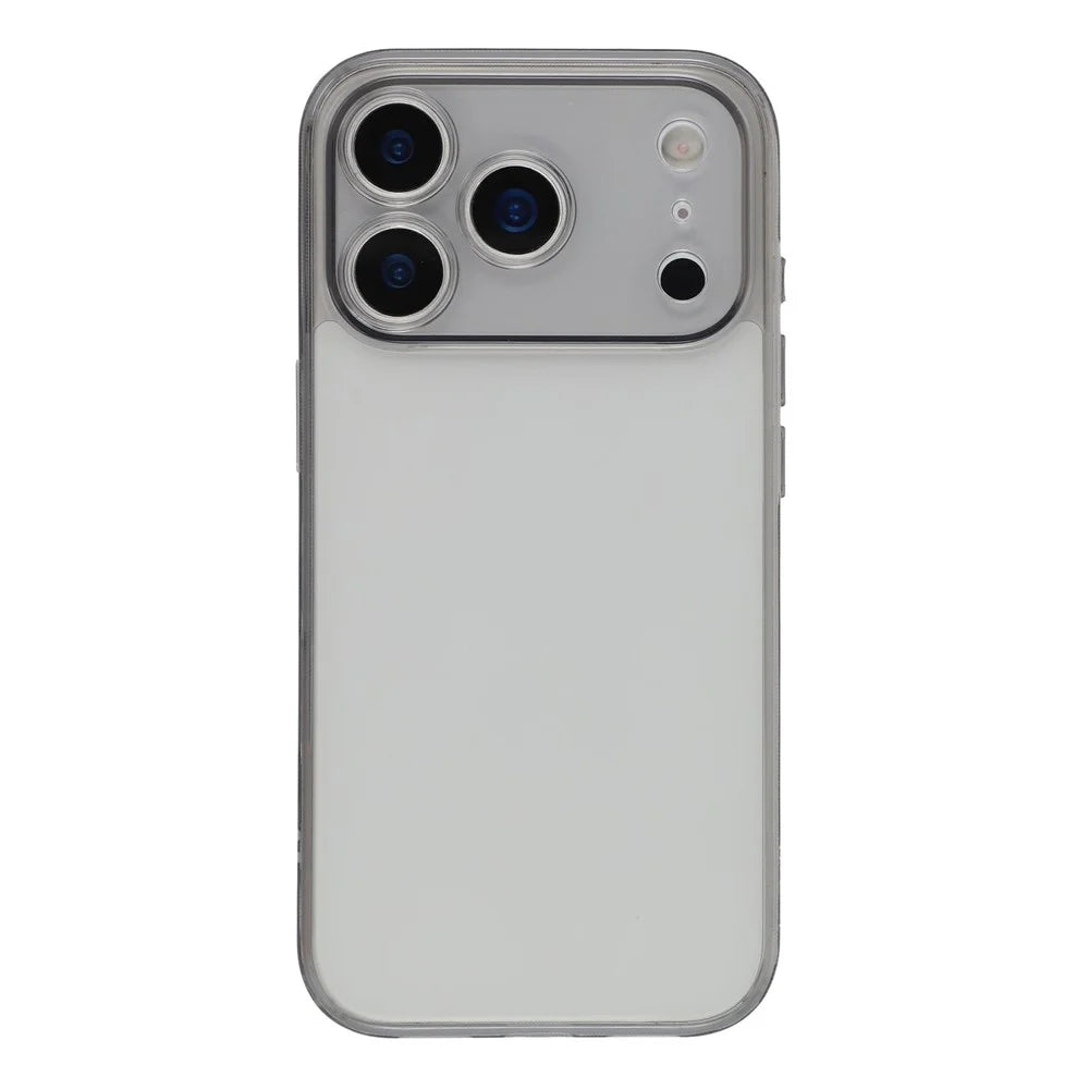 X-LEVEL For iPhone 17 Pro Case Precise Cutout Matte Tempered Glass + TPU Phone Cover - Transparent Black - 3