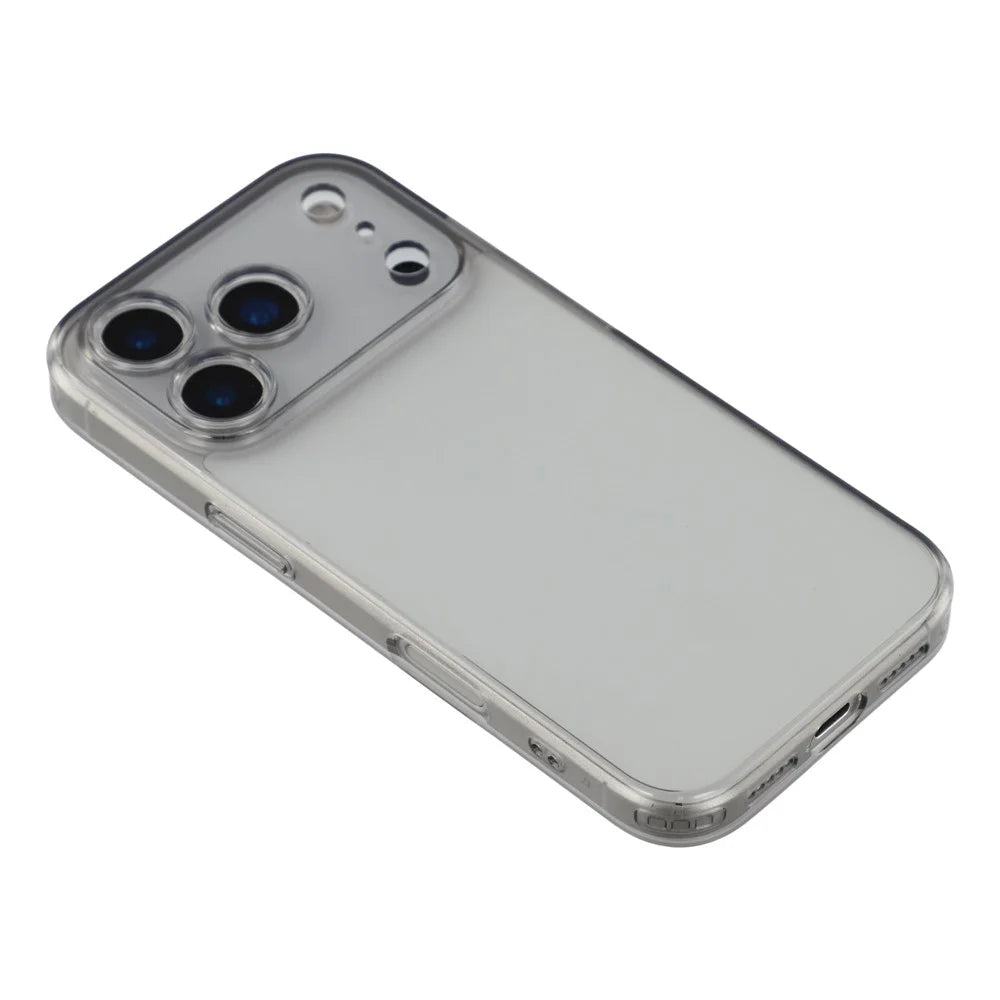 X-LEVEL For iPhone 17 Pro Case Precise Cutout Matte Tempered Glass + TPU Phone Cover - Transparent Black - 5