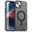 IMAK For iPhone 15 Case Compatible with MagSafe Candy Color Anti Drop TPU + PET Back Cover - Black - 1