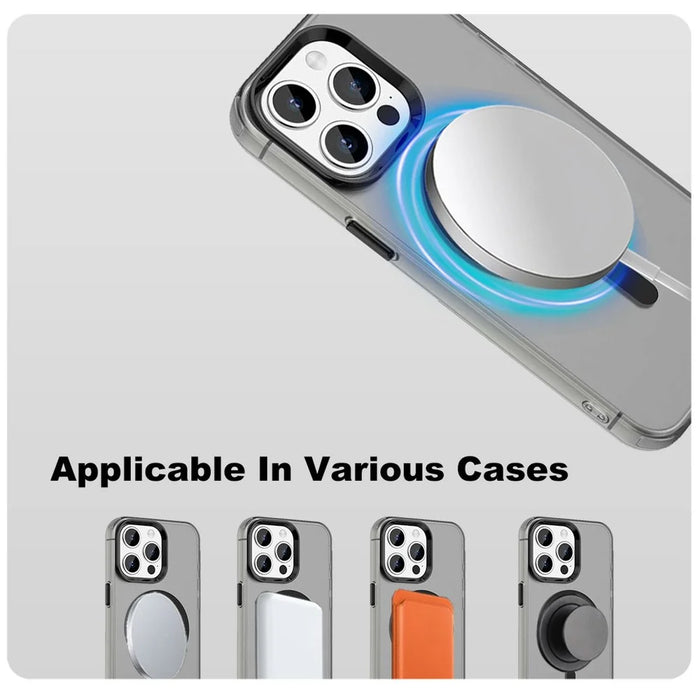 IMAK For iPhone 15 Pro Max Case Compatible with MagSafe Candy Color Anti Drop TPU + PET Back Cover - Black - 5