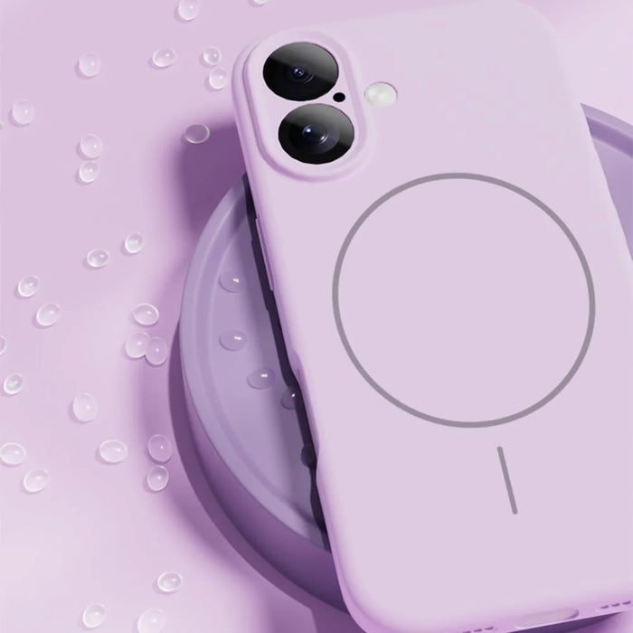YCADEN For iPhone 16 Case Compatible with MagSafe Precise Cutouts TPU Phone Back Cover - Morandi Purple - 3