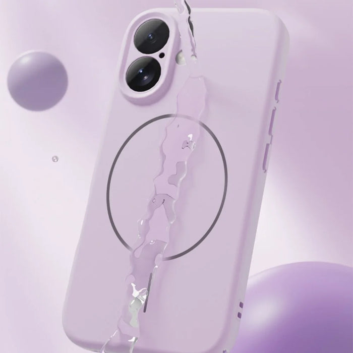 YCADEN For iPhone 16 Case Compatible with MagSafe Precise Cutouts TPU Phone Back Cover - Morandi Purple - 4