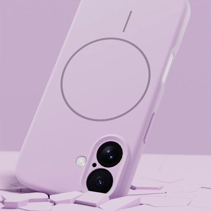 YCADEN For iPhone 16 Case Compatible with MagSafe Precise Cutouts TPU Phone Back Cover - Morandi Purple - 5