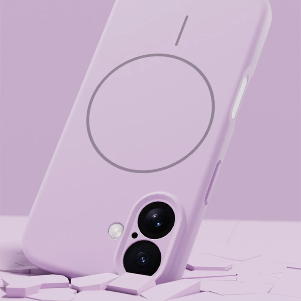 YCADEN For iPhone 16 Plus Case Compatible with MagSafe Precise Cutouts TPU Phone Back Cover - Morandi Purple - 5