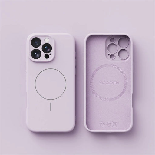YCADEN For iPhone 16 Pro Max Case Compatible with MagSafe Precise Cutouts TPU Phone Back Cover - Morandi Purple - 2