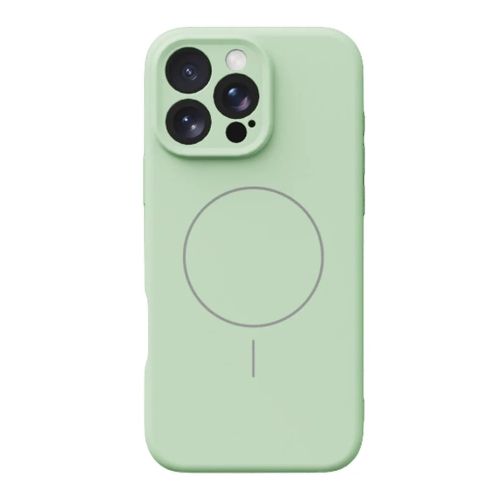 YCADEN For iPhone 16 Pro Case Compatible with MagSafe Precise Cutouts TPU Phone Back Cover - Grass Green - 1