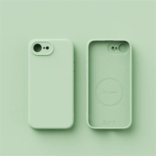 YCADEN For iPhone 17e / 16e Case Compatible with MagSafe Precise Cutouts TPU Phone Back Cover - Grass Green - 2