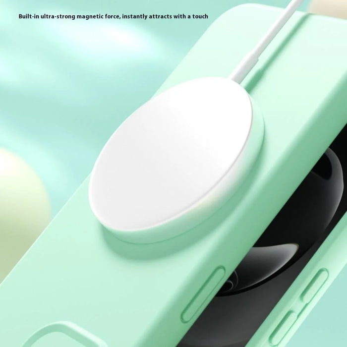 YCADEN For iPhone 17e / 16e Case Compatible with MagSafe Precise Cutouts TPU Phone Back Cover - Grass Green - 6
