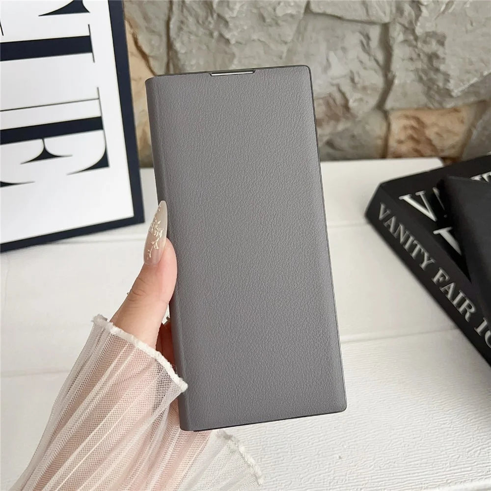 For Samsung Galaxy Z Fold7 5G Case Simple Design Shockproof PU + PC Phone Back Cover - Pink - 5