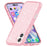 AMORUS For iPhone 17 Case Soft TPU Hard PC Back Shockproof Phone Cover - Glitter Pink - 2