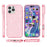 AMORUS For iPhone 16 Pro Max Case Soft TPU Hard PC Back Shockproof Phone Cover - Glitter Pink - 5