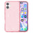 AMORUS For iPhone 16 Case Soft TPU Hard PC Back Shockproof Phone Cover - Glitter Pink - 1