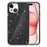 AMORUS For iPhone 15 Case Soft TPU Hard PC Back Shockproof Phone Cover - Glitter Black - 1