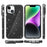 AMORUS For iPhone 15 Plus / 14 Plus Case Soft TPU Hard PC Back Shockproof Phone Cover - Glitter Black - 5