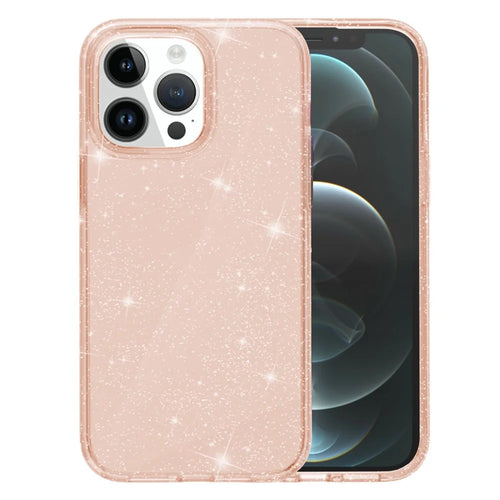 AMORUS For iPhone 12 Pro / 12 Case Soft TPU Hard PC Back Shockproof Phone Cover - Glitter Gold - 1