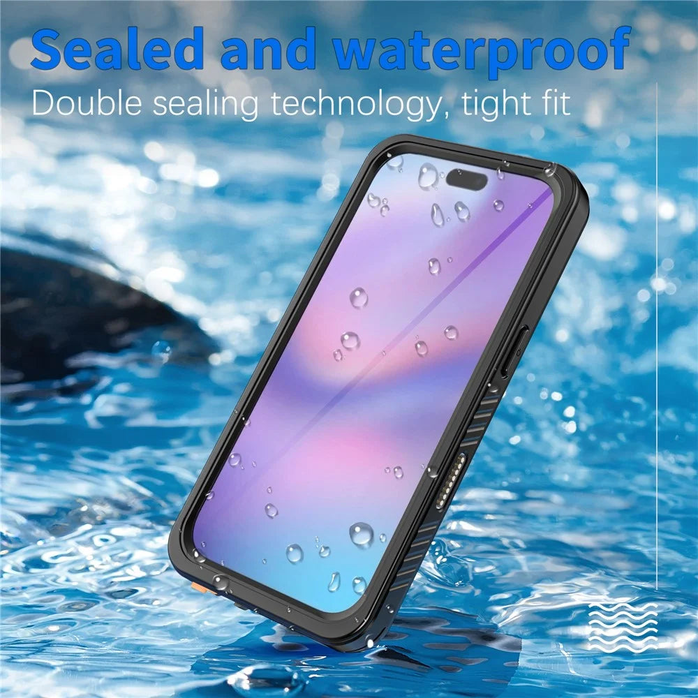 REDPEPPER FS / FM Series For iPhone 17 Pro Clear Case Compatible with MagSafe PC TPU PET IP68 Waterproof Phone Cover - 7