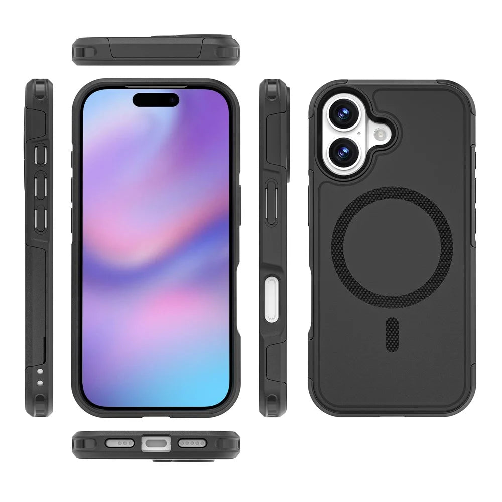 For iPhone 17 Case Compatible with MagSafe PC + TPU Anti-drop Phone Cover - 4