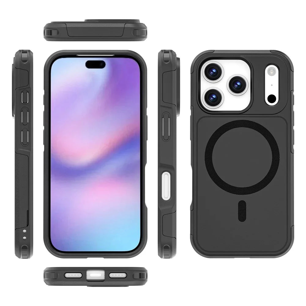 For iPhone 17 Pro Case Compatible with MagSafe PC + TPU Anti-drop Phone Cover - 4