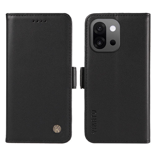 YIKATU For OnePlus 13T 5G Wallet Phone Case  YK-003 Leather Stand Cover -  Black - 1