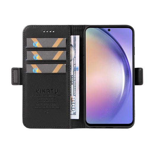 YIKATU For Samsung Galaxy A54 5G Wallet Phone Case  YK-003 Leather Stand Cover -  Black - 2