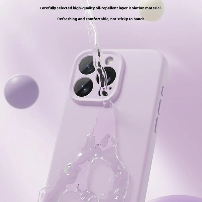 YCADEN For iPhone 15 Pro Max Case Compatible with MagSafe Precise Cutouts TPU Phone Back Cover - Morandi Purple - 3