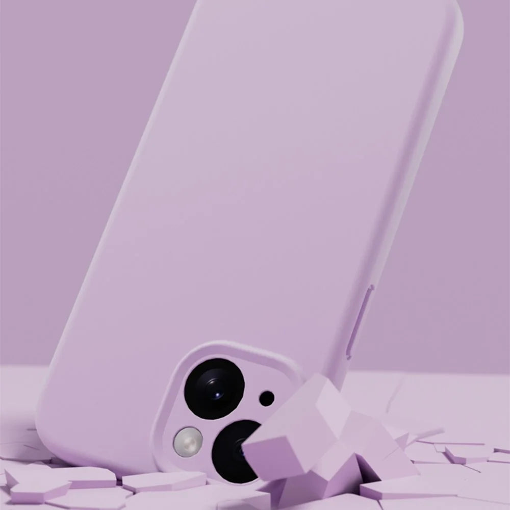 YCADEN For iPhone 15 Case Compatible with MagSafe Precise Cutouts TPU Phone Back Cover - Morandi Purple - 5
