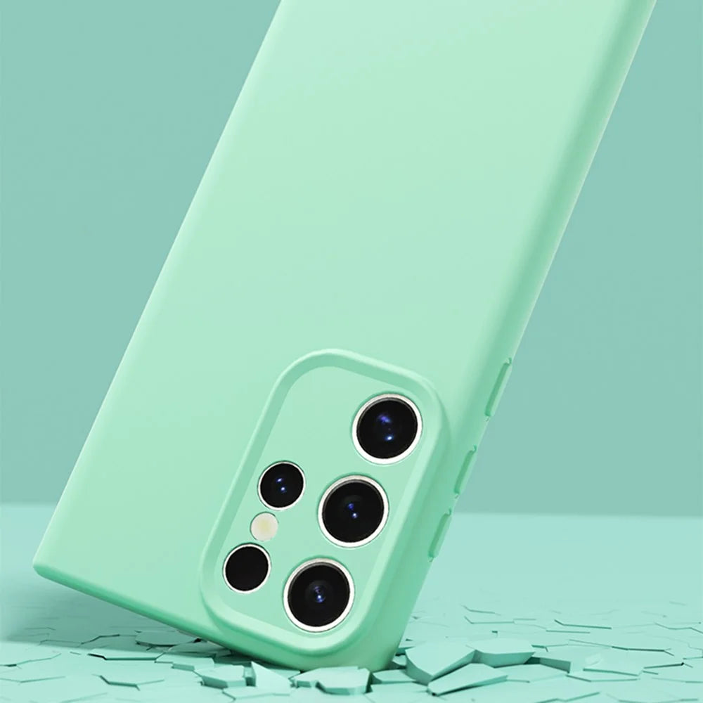 YCADEN For Samsung Galaxy S24 Ultra Magnetic Case Precise Cutouts TPU Phone Back Cover - Grass Green - 4