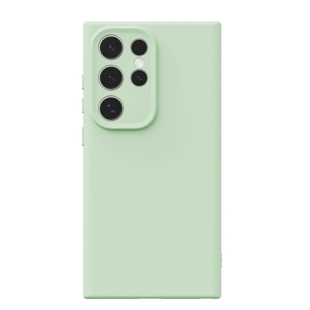 YCADEN For Samsung Galaxy S24 Ultra Case Precise Cutouts TPU Phone Back Cover - Grass Green - 1