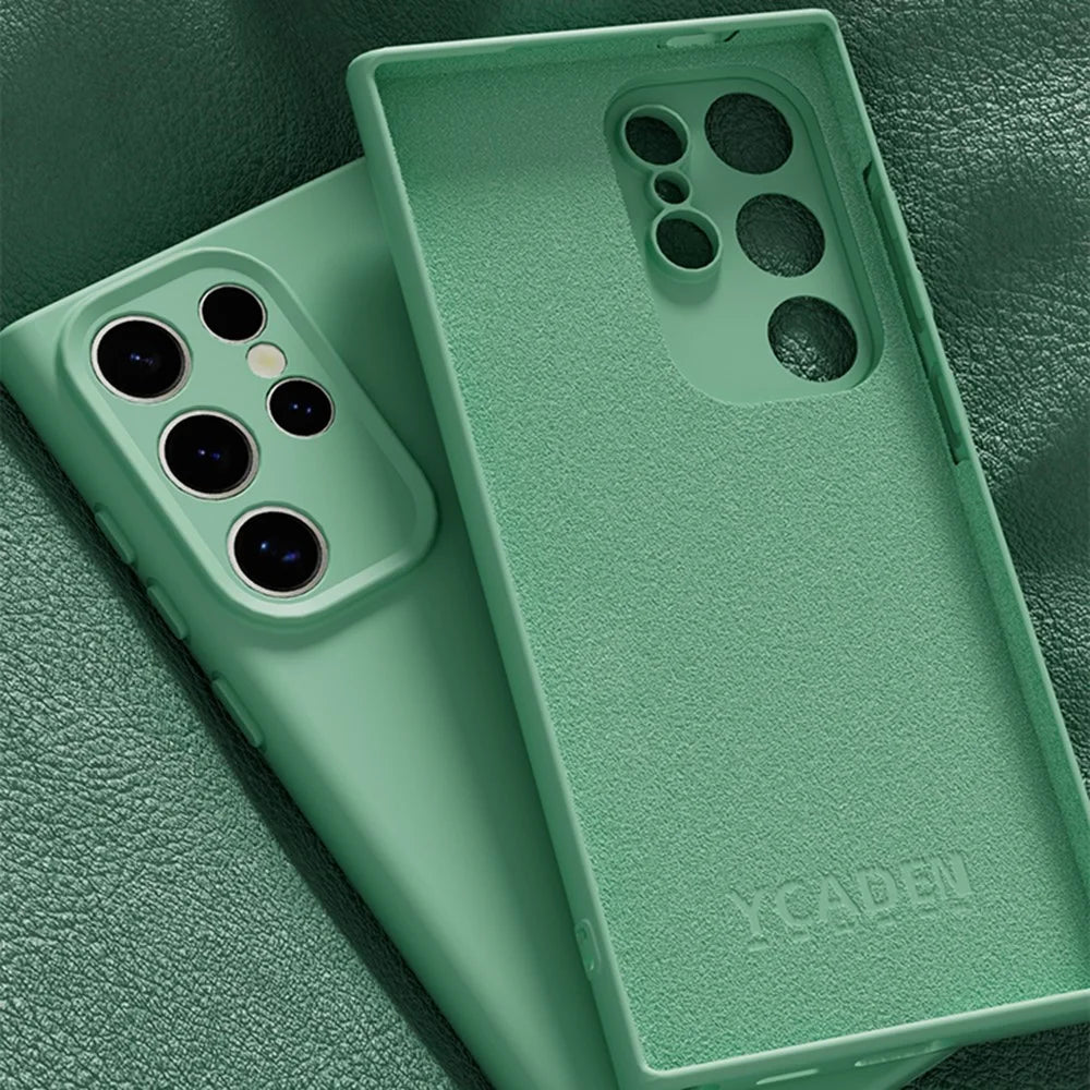 YCADEN For Samsung Galaxy S24 Ultra Case Precise Cutouts TPU Phone Back Cover - Grass Green - 3