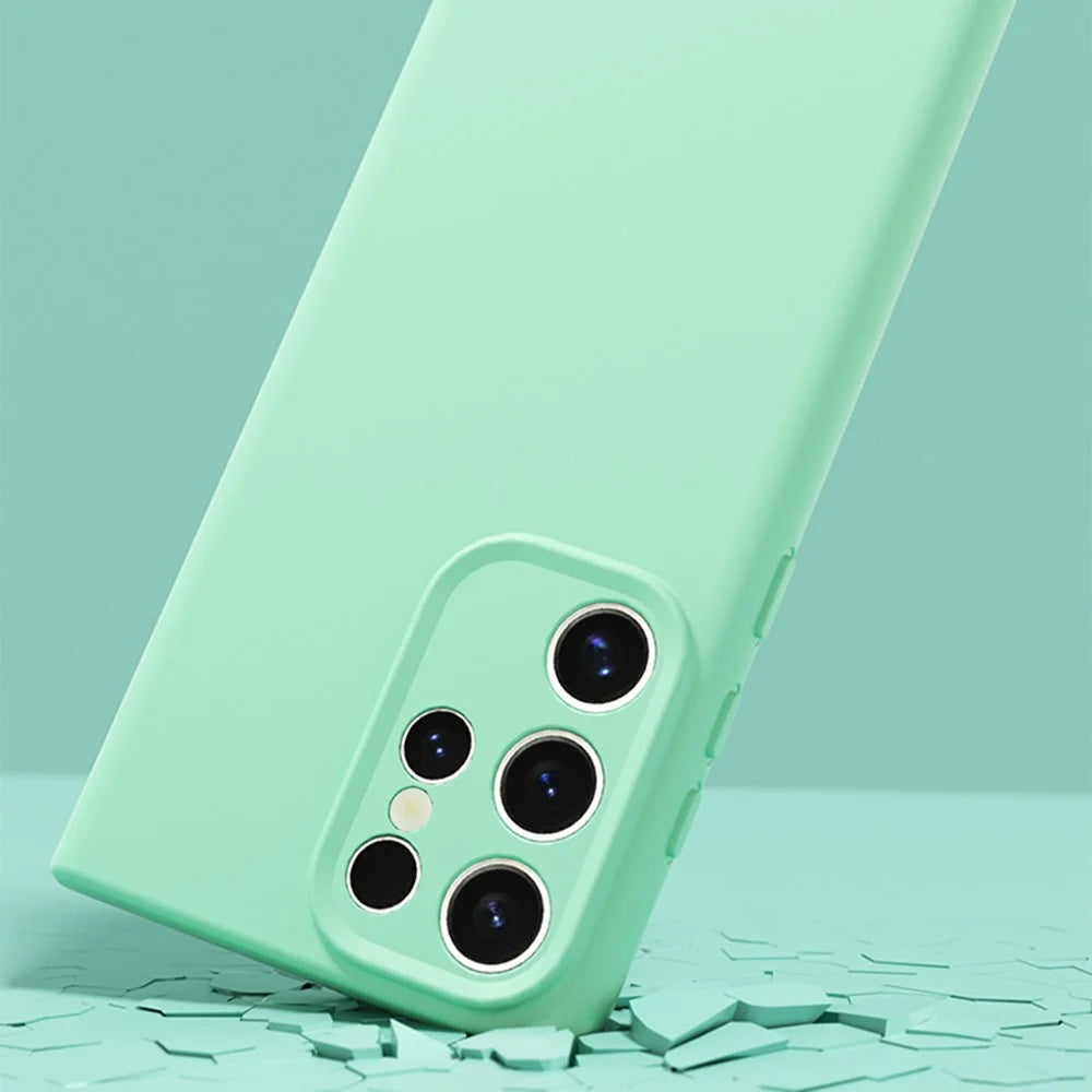 YCADEN For Samsung Galaxy S24 Ultra Case Precise Cutouts TPU Phone Back Cover - Grass Green - 4