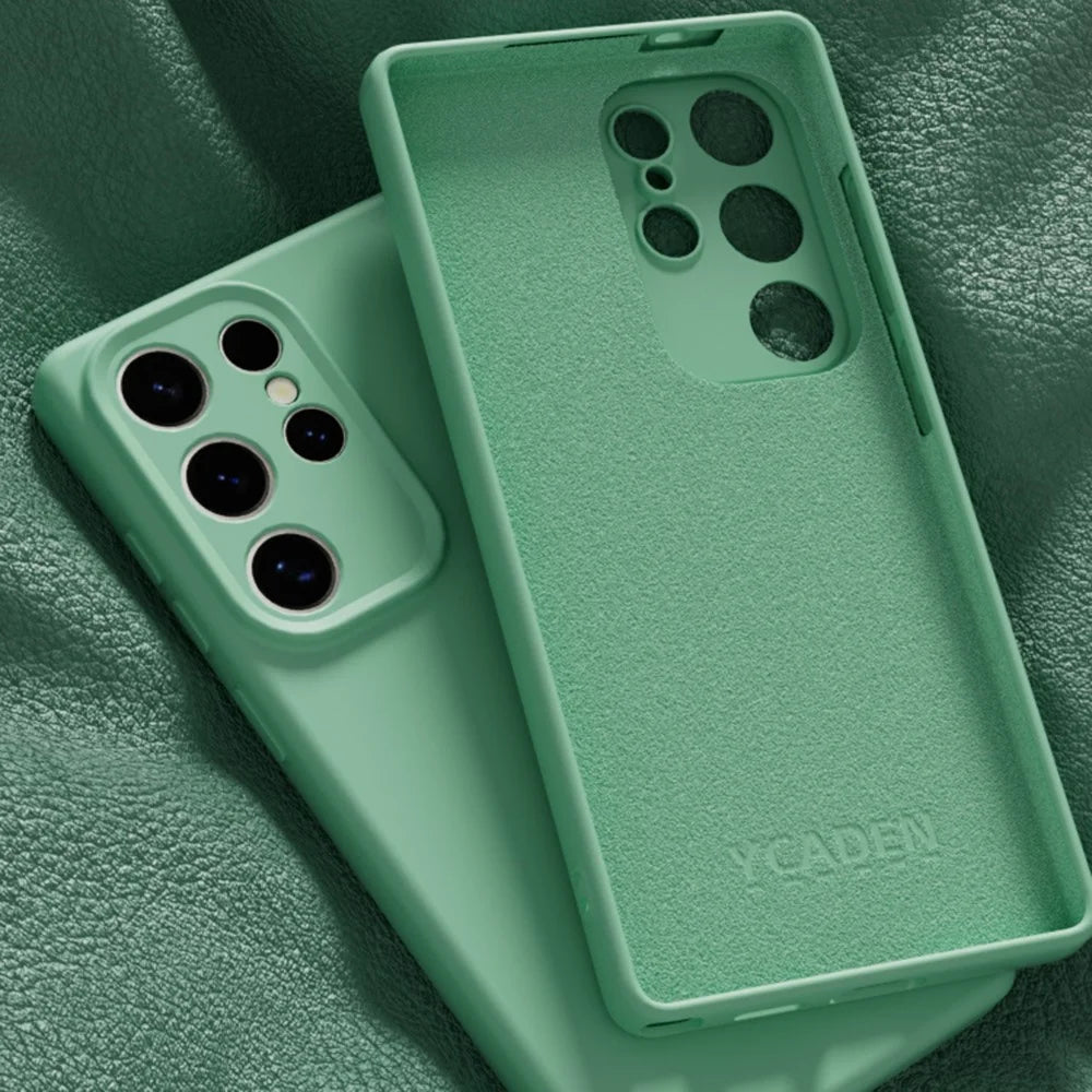 YCADEN For Samsung Galaxy S25 Ultra Case Precise Cutouts TPU Phone Back Cover - Grass Green - 3