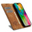 LC.IMEEKE For iPhone 17 Case Wallet Microfiber Leather Phone Cover - Brown - 2