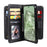 For Google Pixel 8a Leather Case with 10 Card Holder Phone Cover Stand - Black - 2