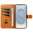 For Samsung Galaxy S25 Edge Wallet Case T-Shape Lines Leather Phone Cover Stand - Brown - 2