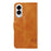 For Samsung Galaxy S25 Edge Wallet Case T-Shape Lines Leather Phone Cover Stand - Brown - 7