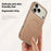 For iPhone 17 Pro Magnetic Case Electroplating Edge PU + TPU + PC Phone Cover - Desert Gold - 5