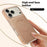 For iPhone 17 Pro Magnetic Case Electroplating Edge PU + TPU + PC Phone Cover - Desert Gold - 7