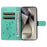 For Samsung Galaxy S25 Ultra PU Leather Cases Flower Pattern Wallet Stand Phone Cover with Strap - Green - 2