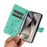 For Samsung Galaxy S25 Ultra PU Leather Cases Flower Pattern Wallet Stand Phone Cover with Strap - Green - 7