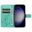 For Samsung Galaxy S24 / Galaxy S25 PU Leather Cases Flower Pattern Wallet Stand Phone Cover with Strap - Green - 2