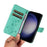 For Samsung Galaxy S24 / Galaxy S25 PU Leather Cases Flower Pattern Wallet Stand Phone Cover with Strap - Green - 7
