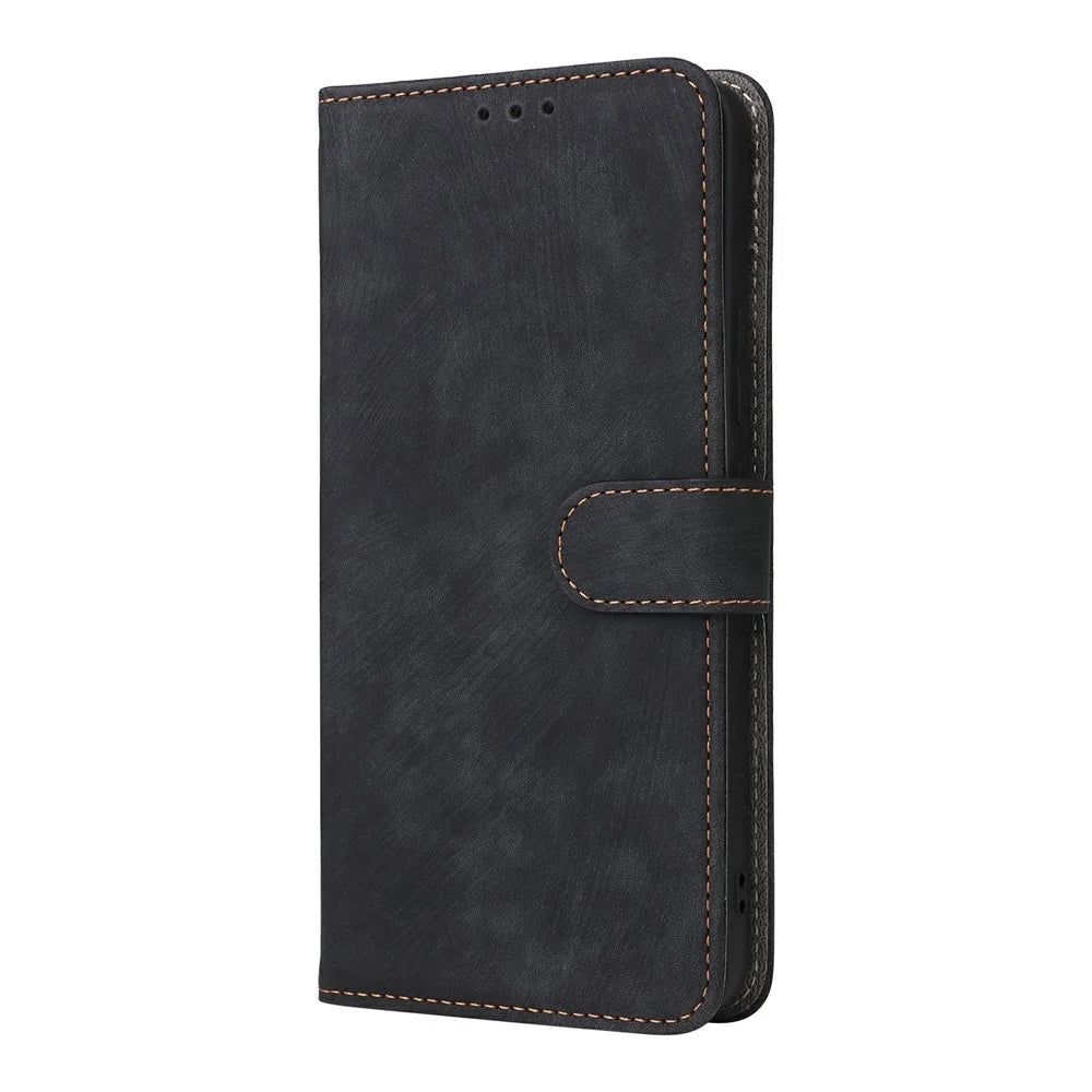 For vivo Y400 5G / 4G Case Wallet RFID Blocking PU Leather Phone Cover Stand with Strap - Black - 6