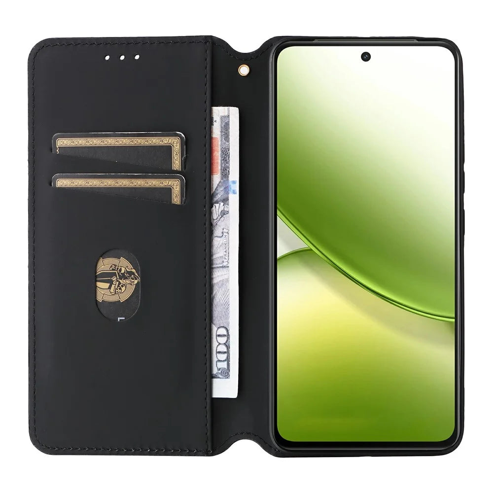 For vivo Y400 5G  /  4G Case Wallet Rhombus Imprinted Leather Phone Cover - Silver - 2