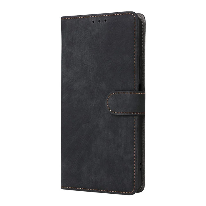 Wallet Case for Realme Note 70T 4G / Note 70 4G / Narzo 80 Lite 4G / Realme C71 4G (India) RFID Blocking PU Leather Phone Cover Stand with Strap - Black - 6
