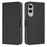 For Samsung Galaxy S25 Edge Leather Case Solid Color Phone Cover with Wallet - Black - 1